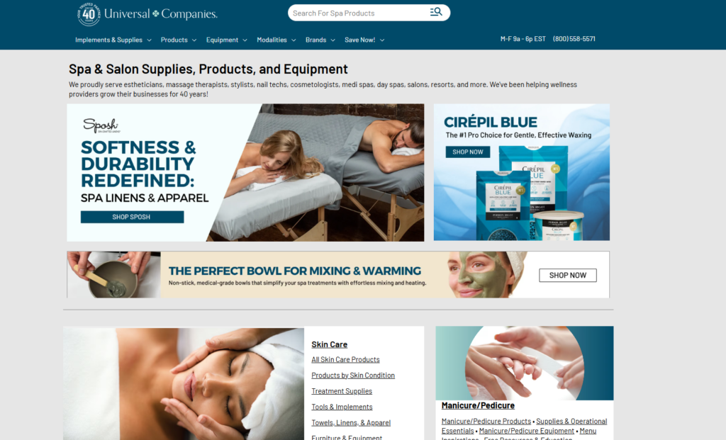 Universal Companies is a skincare and spa product supplier with over 40 years of experience, providing custom formulations, sustainable ingredient sourcing, and private label solutions. Their comprehensive branding, packaging, and business support services help brands develop and manufacture high-quality, professional skincare products.