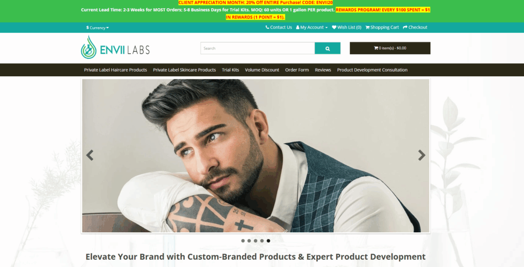 Envii Labs is a U.S. private label beard care manufacturer specializing in low-MOQ, fast-turnaround grooming products with customizable formulations—ideal for barbershops, solo founders, and small brands seeking clean, professional-grade solutions made in the USA.