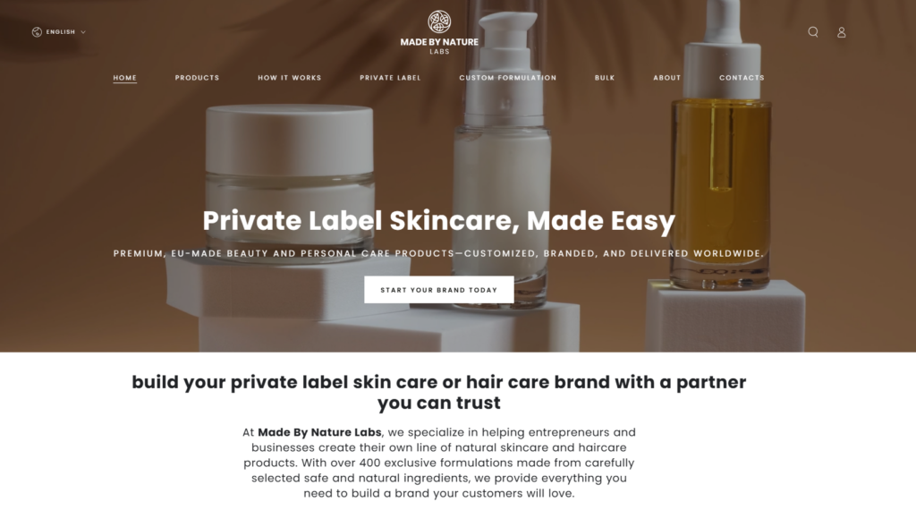 Made By Nature Labs offers low-MOQ, organic eye balm manufacturing with over 400 clean beauty formulas, streamlined production, global shipping, and custom R&D support—making it an ideal partner for startups launching natural, effective skincare with speed and flexibility.