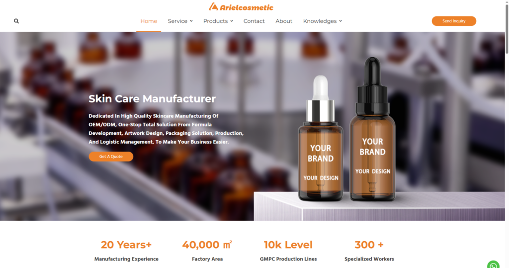 Ariel Cosmetic offers beginner-friendly, full-service private label skincare manufacturing in China with low MOQs, free packaging design, 3000+ ready formulas, and 24/7 support—making it an ideal partner for startups launching high-quality hydrogel eye masks globally.