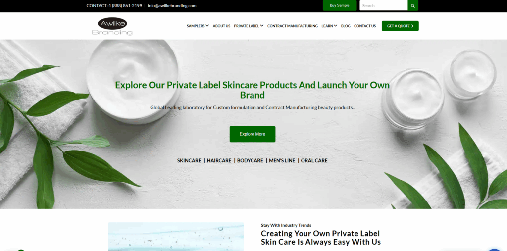 Awilke Branding is a China-based private label partner offering clean, low-MOQ beard care manufacturing with free custom formulation, fast turnaround, and in-house branding support—tailored for startups seeking flexibility, speed, and GMP-certified quality under one global-ready system.