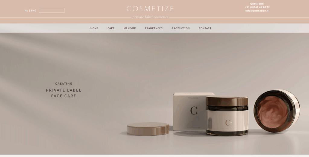 COSMETIZE is a Dutch full-service cosmetics manufacturer offering GMP-certified face cleansers with low MOQs, fast development, and in-house branding—perfect for startups seeking a scalable, design-forward, and compliant private label partner.