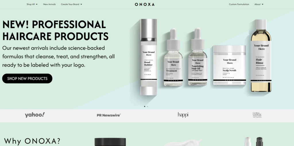 ONOXA is a U.S.-based private label skincare manufacturer offering ultra-low MOQs, fast 14-day turnaround, and free label design, making it the perfect launchpad for beginners seeking high-quality face cleansers with minimal risk and maximum speed.