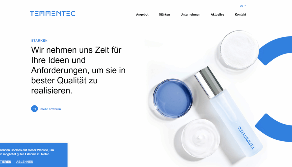 Temmentec is a Swiss contract manufacturer specializing in premium, sustainable face cleansers, offering scientific formulation, GMP production, and personalized support—ideal for beginners seeking Swiss-made quality and flexible, small-batch manufacturing.