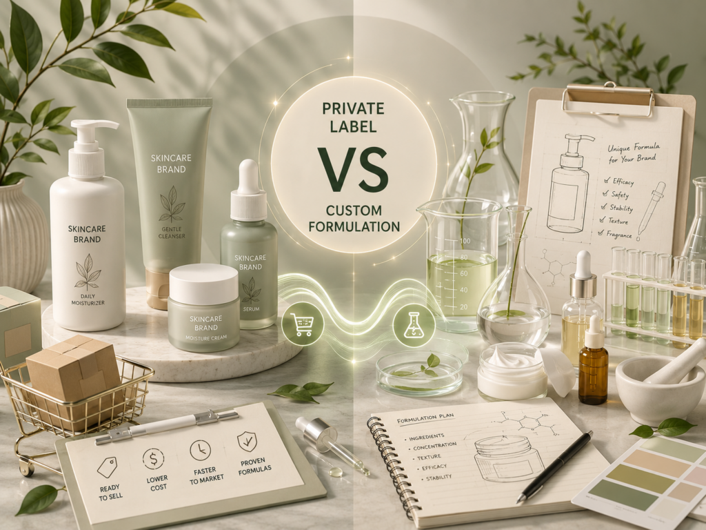 private label vs. custom formulation